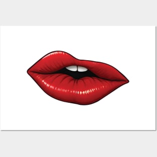 Kissable with red lips Posters and Art